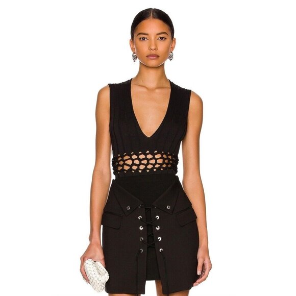 Dion Lee Suspend Braid Bodysuit Black